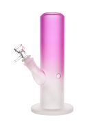 Glasbong, Modell Tower, Farbe Pink oberer Teil, rest sandgestrahlt Marke Ziggi Jackson