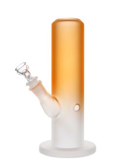 Glasbong, Modell Tower, Farbe Orange oberer Teil, rest sandgestrahlt Marke Ziggi Jackson