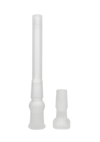 Abbildung sandgestrahltes Stecksystem Schlitzloch-diffusor 18.8 Schliff 12,5cm mit Glaskopf 18.8 Schliff
