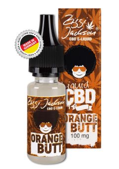 CBD Liquid Orange Butt Flasche 100mg mit Verpackung