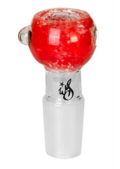 Grinskopf Glaskopf für Bongs Farbe Rot Schliff 18.8
