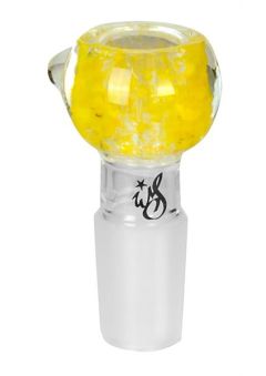 Grinsbowl Glassbowl for Bongs Color Yellow Cut 18.8
